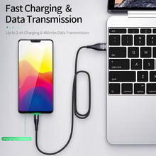 Load image into Gallery viewer, YKZ 3A LED Micro USB Cable Fast Charging Microusb Charger Date Cable Wire For Samsung Huawei Xiaomi Cord Android Mobile Phone