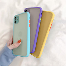 Load image into Gallery viewer, Mint Hybrid Simple Matte Bumper Phone Case For iPhone 11 Pro Max XR XS Max 6S 8 7 Plus Shockproof Soft TPU Silicone Clear Cover