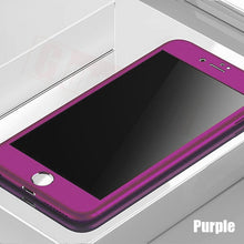 Load image into Gallery viewer, 360 Full Cover Phone Case For iPhone X 8 6 6s 7 Plus 11 Pro Max PC Protective Cover For iPhone 7 5 5s XS MAX XR Case With Glass