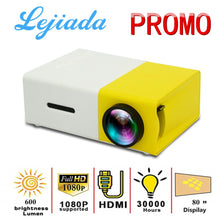 Load image into Gallery viewer, LEJIADA YG300 LED Mini Projector 320x240 Pixels Supports 1080P YG-300 HDMI USB Audio Portable Projector Home Media Video player