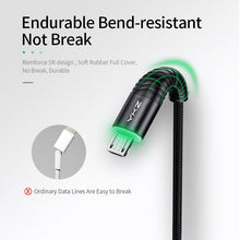Load image into Gallery viewer, YKZ 3A LED Micro USB Cable Fast Charging Microusb Charger Date Cable Wire For Samsung Huawei Xiaomi Cord Android Mobile Phone