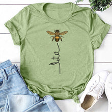 Load image into Gallery viewer, Hillbilly Women Bee Kind T-shirt Aesthetics Graphic Short Sleeve Cotton Polyester T Shirts Female Camisetas Verano Mujer 2020