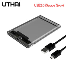 Load image into Gallery viewer, UTHAI G06 USB3.0/2.0 HDD Enclosure 2.5inch Serial Port SATA SSD Hard Drive Case Support 6TB transparent Mobile External HDD Case