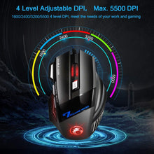 Load image into Gallery viewer, Ergonomic Wired Gaming Mouse 7 Button LED 5500 DPI USB Computer Mouse Gamer Mice X7 Silent Mause With Backlight For PC Laptop