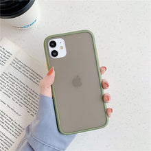 Load image into Gallery viewer, Mint Hybrid Simple Matte Bumper Phone Case For iPhone 11 Pro Max XR XS Max 6S 8 7 Plus Shockproof Soft TPU Silicone Clear Cover