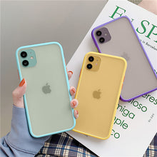 Load image into Gallery viewer, Mint Hybrid Simple Matte Bumper Phone Case For iPhone 11 Pro Max XR XS Max 6S 8 7 Plus Shockproof Soft TPU Silicone Clear Cover
