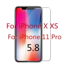 Load image into Gallery viewer, Tempered Glass For iPhone X XS MAX XR 4 4s 5 5s SE 5c Screen Protective Film For iPhone 6 6s 7 8 Plus X 11 Glass Protector