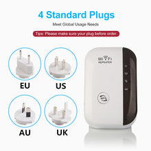 Load image into Gallery viewer, Wireless Wifi Repeater Wifi Range Extender Router Wi-Fi Signal Amplifier 300Mbps WiFi Booster 2.4G Wi Fi Ultraboost Access Point