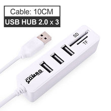 Load image into Gallery viewer, USB Hub 3.0 Multi USB 3.0 Hub USB Splitter High Speed 3 6 Ports 2.0 Hab TF SD Card Reader All In One For PC Computer Accessories