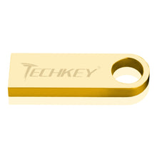 Load image into Gallery viewer, new TECHKEY usb flash drive 64GB 32GB 16GB 8GB 4GB pen drive pendrive флешка waterproof silver u disk memoria cel usb stick gift