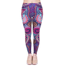 Load image into Gallery viewer, Brands Women Fashion Legging Aztec Round Ombre Printing leggins Slim High Waist  Leggings Woman Pants