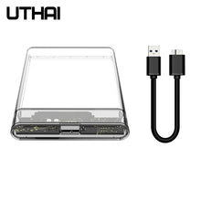 Load image into Gallery viewer, UTHAI G06 USB3.0/2.0 HDD Enclosure 2.5inch Serial Port SATA SSD Hard Drive Case Support 6TB transparent Mobile External HDD Case