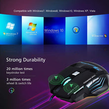 Load image into Gallery viewer, Ergonomic Wired Gaming Mouse 7 Button LED 5500 DPI USB Computer Mouse Gamer Mice X7 Silent Mause With Backlight For PC Laptop