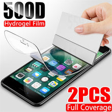 Load image into Gallery viewer, 2Pcs 500D Hydrogel Film Screen Protector For iPhone 7 8 Plus 6 6s SE 2 Soft Protective Film On iPhone 11 X XR XS Max 11 Pro Max