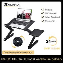 Load image into Gallery viewer, Adjustable Aluminum Laptop Desk Ergonomic Portable TV Bed Lapdesk Tray PC Table Stand Notebook Table Desk Stand With Mouse Pad