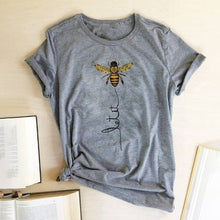 Load image into Gallery viewer, Hillbilly Women Bee Kind T-shirt Aesthetics Graphic Short Sleeve Cotton Polyester T Shirts Female Camisetas Verano Mujer 2020