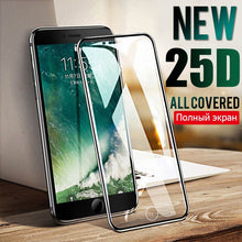 Load image into Gallery viewer, 200D Curved Edge Protective Tempered Glass On The For iPhone 6S 6 7 8 Plus X XS Glass XR 11Pro Xs Max Screen Protector Film Case