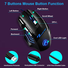 Load image into Gallery viewer, Ergonomic Wired Gaming Mouse 7 Button LED 5500 DPI USB Computer Mouse Gamer Mice X7 Silent Mause With Backlight For PC Laptop