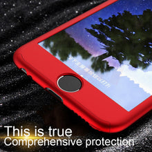 Load image into Gallery viewer, 360 Full Cover Phone Case For iPhone X 8 6 6s 7 Plus 11 Pro Max PC Protective Cover For iPhone 7 5 5s XS MAX XR Case With Glass
