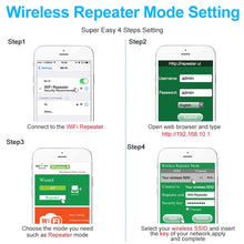 Load image into Gallery viewer, Wireless Wifi Repeater Wifi Range Extender Router Wi-Fi Signal Amplifier 300Mbps WiFi Booster 2.4G Wi Fi Ultraboost Access Point
