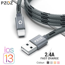 Load image into Gallery viewer, PZOZ Usb Cable For iphone cable 11 pro max Xs Xr X SE 2 8 7 6 plus 6s 5s ipad air mini 4 fast charging cables For iphone charger
