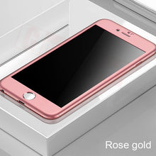 Load image into Gallery viewer, 360 Full Cover Phone Case For iPhone X 8 6 6s 7 Plus 11 Pro Max PC Protective Cover For iPhone 7 5 5s XS MAX XR Case With Glass
