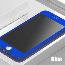 Load image into Gallery viewer, 360 Full Cover Phone Case For iPhone X 8 6 6s 7 Plus 11 Pro Max PC Protective Cover For iPhone 7 5 5s XS MAX XR Case With Glass
