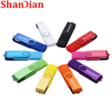 Load image into Gallery viewer, SHANDIAN USB flash drive OTG high Speed drive 64 GB 32 GB 16 GB 8 GB 4GB external storage double Application Micro USB Stick
