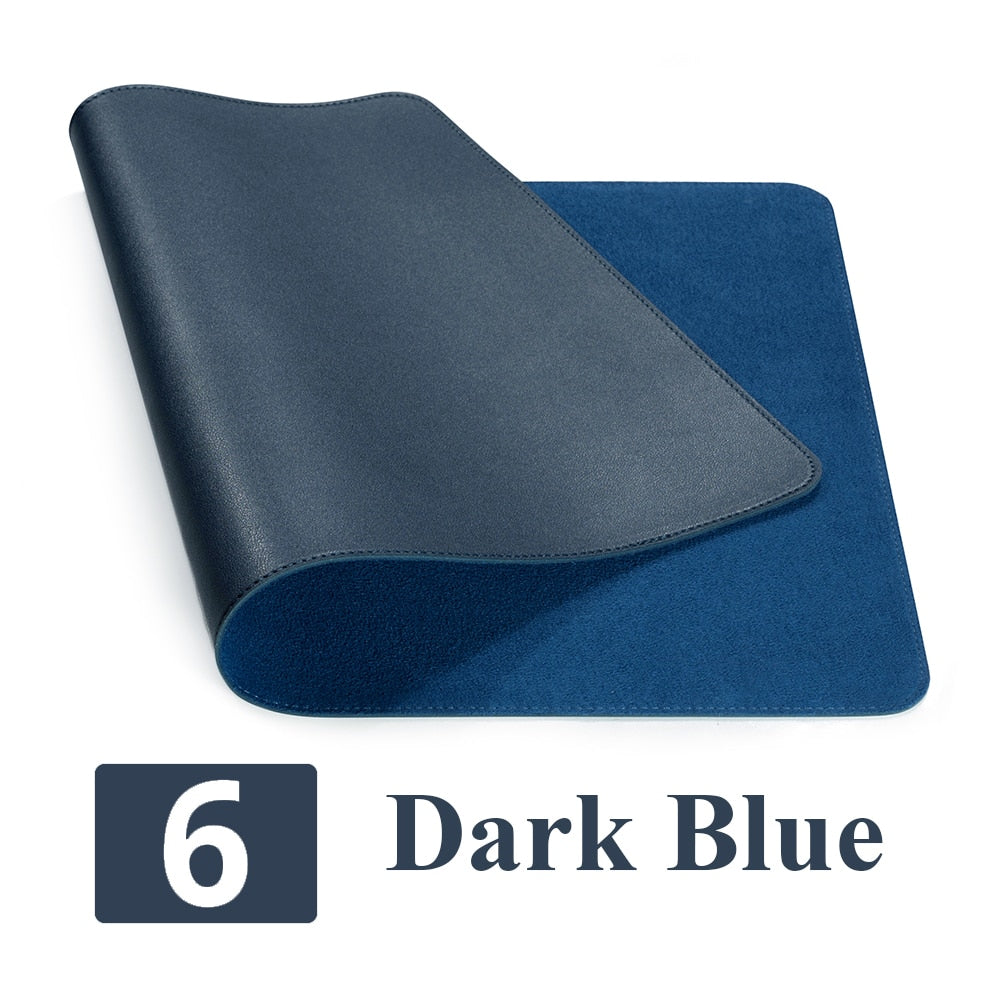 Double-side Portable Large Mouse Pad Gamer Waterproof PU Leather Suede Desk Mat Computer Mousepad Keyboard Table Cover for Dota