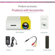 Load image into Gallery viewer, LEJIADA YG300 LED Mini Projector 320x240 Pixels Supports 1080P YG-300 HDMI USB Audio Portable Projector Home Media Video player
