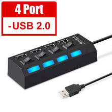 Load image into Gallery viewer, USB 3.0 HUB 2.0 HUB Multi USB Splitter 4/7 Port Expander Multiple USB 3 Hab Use Power Adapter USB3.0 Hub with Switch For PC
