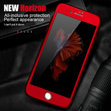 Load image into Gallery viewer, 360 Full Cover Phone Case For iPhone X 8 6 6s 7 Plus 11 Pro Max PC Protective Cover For iPhone 7 5 5s XS MAX XR Case With Glass
