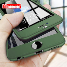 Load image into Gallery viewer, 360 Full Cover Phone Case For iPhone X 8 6 6s 7 Plus 11 Pro Max PC Protective Cover For iPhone 7 5 5s XS MAX XR Case With Glass

