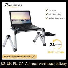 Load image into Gallery viewer, Adjustable Aluminum Laptop Desk Ergonomic Portable TV Bed Lapdesk Tray PC Table Stand Notebook Table Desk Stand With Mouse Pad
