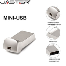 Load image into Gallery viewer, JASTER Mini metal USB flash drive 4G 8G 16GB 32GB 64GB 128G Personalise Pen Drive USB Memory Stick U disk gift Custom logo
