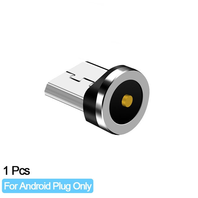 Round Magnetic Cable plug Type C Micro USB C 8 pin Plugs Fast Charging Adapter Phone Microusb Type-C Magnet Charger Plug