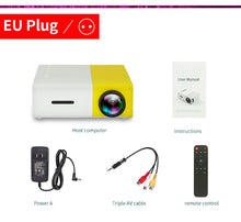 Load image into Gallery viewer, LEJIADA YG300 LED Mini Projector 320x240 Pixels Supports 1080P YG-300 HDMI USB Audio Portable Projector Home Media Video player
