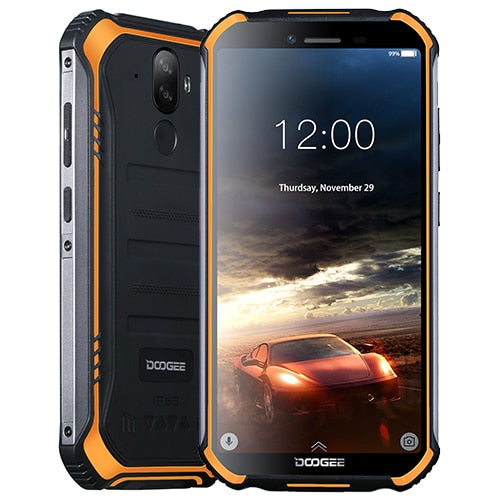 Upgrade 3GB+32GB DOOGEE S40 MTK6739 Quad Core Android 9.0 4G Network Rugged Mobile Phone IP68 5.5inch Display 4650mAh 8.0MP NFC
