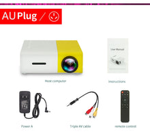 Load image into Gallery viewer, LEJIADA YG300 LED Mini Projector 320x240 Pixels Supports 1080P YG-300 HDMI USB Audio Portable Projector Home Media Video player
