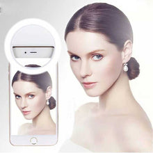 Load image into Gallery viewer, Universal Selfie Lamp Mobile Phone Lens Portable Flash Ring 36 LEDS  Luminous Ring Clip Light For iPhone 8 7 6 Plus Samsung
