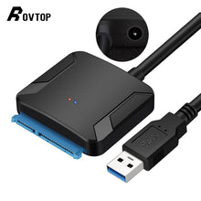 Load image into Gallery viewer, Rovtop USB 3.0 To SATA 3 Cable Sata To USB Adapter Convert Cables Support 2.5 Or 3.5 Inch External SSD HDD Adapter Hard Drive

