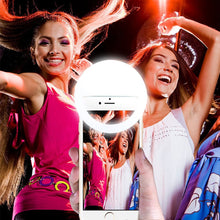 Load image into Gallery viewer, Universal Selfie Lamp Mobile Phone Lens Portable Flash Ring 36 LEDS  Luminous Ring Clip Light For iPhone 8 7 6 Plus Samsung
