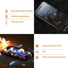 Load image into Gallery viewer, Upgrade 3GB+32GB DOOGEE S40 MTK6739 Quad Core Android 9.0 4G Network Rugged Mobile Phone IP68 5.5inch Display 4650mAh 8.0MP NFC
