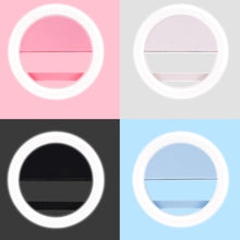 Load image into Gallery viewer, Universal Selfie Lamp Mobile Phone Lens Portable Flash Ring 36 LEDS  Luminous Ring Clip Light For iPhone 8 7 6 Plus Samsung
