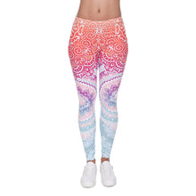 Load image into Gallery viewer, Brands Women Fashion Legging Aztec Round Ombre Printing leggins Slim High Waist  Leggings Woman Pants

