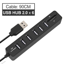 Load image into Gallery viewer, USB Hub 3.0 Multi USB 3.0 Hub USB Splitter High Speed 3 6 Ports 2.0 Hab TF SD Card Reader All In One For PC Computer Accessories
