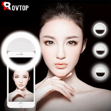 Load image into Gallery viewer, Universal Selfie Lamp Mobile Phone Lens Portable Flash Ring 36 LEDS  Luminous Ring Clip Light For iPhone 8 7 6 Plus Samsung

