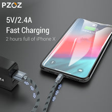 Load image into Gallery viewer, PZOZ Usb Cable For iphone cable 11 pro max Xs Xr X SE 2 8 7 6 plus 6s 5s ipad air mini 4 fast charging cables For iphone charger

