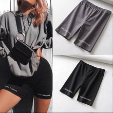 Load image into Gallery viewer, High Waist 2019  Fashionshorts women sexy biker shorts fitness korean casual sexy short cotton black Athleisure Cycling Shorts
