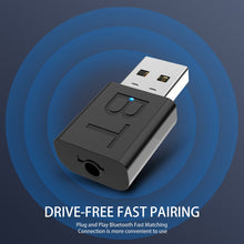 Load image into Gallery viewer, Mini USB Bluetooth 5.0 Transmitter Receiver Stereo Bluetooth RCA USB 3.5mm AUX For TV PC Headphones Home Stereo Car HIFI Audio
